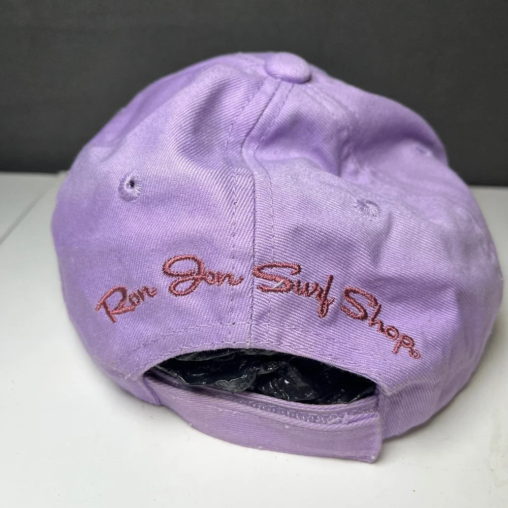 Ron Jon Surf Shop Purple Flamingo Embroidered Baseball Hat Adjustable Cap